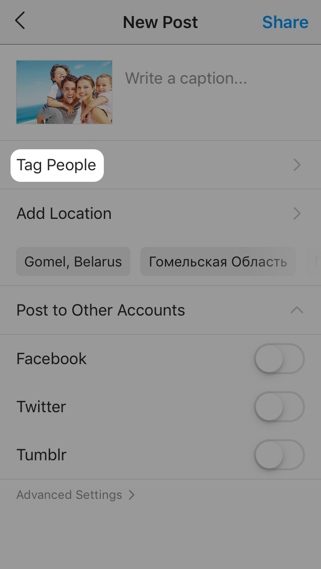 How to tag people on Instagram?