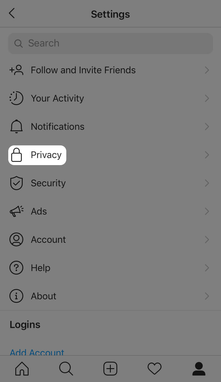 How to set an Instagram account to private?